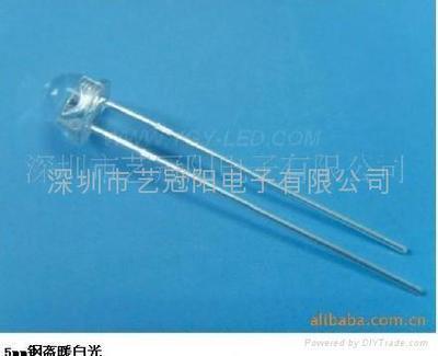 5mm鋼盔白燈led(薄邊小草帽) - y50wb2c-430-a - 藝冠陽 (中國 廣東省 生產(chǎn)商) - 二極管、三極管 - 電子元器件 產(chǎn)品 「自助貿(mào)易」