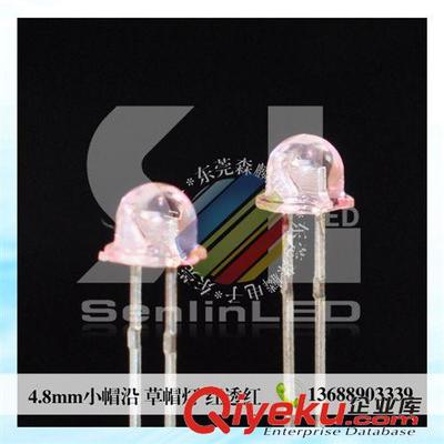 4.8mm直插式LED LED廠家直銷發(fā)光二極管;4.8mm小草帽;高亮紅透紅LED,發(fā)光LED圖片|4.8mm直插式LED LED廠家直銷發(fā)光二極管;4.8mm小草帽;高亮紅透紅LED,發(fā)光LED產(chǎn)品圖片由東莞市森麟電子公司生產(chǎn)提供-